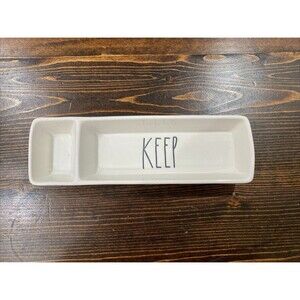 Rae Dunn Artisan Collection "KEEP" Office Desk Drawer Organizer Trinket Dish